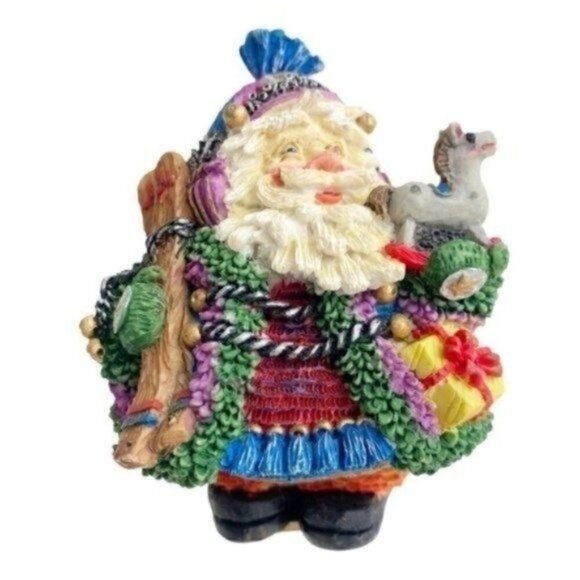 Crinkle Claus Scandinavian Santa 4" Figure 1995 Christmas Decoration Decor - Picture 1 of 14